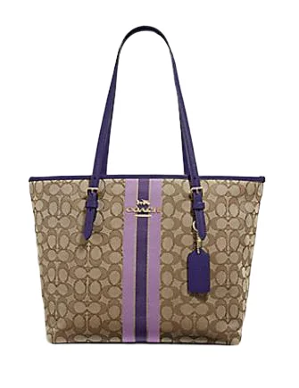 Classic Modern Offers Coach Zip Top Tote in Signature Jacquard With Stripe Stylish And Functional Bags Now At Reduced Rates Classic Modern Offers Coach Zip Top Tote in Signature Jacquard With Stripe Stylish And Functional Bags Now At Reduced Rates