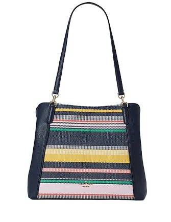 Refined Fashion Sale Kate Spade New York Jackson Boardwalk Stripe Medium Triple Compartment Shoulder Stylish Handbags With Exclusive Online Discounts Refined Fashion Sale Kate Spade New York Jackson Boardwalk Stripe Medium Triple Compartment Shoulder Stylish Handbags With Exclusive Online Discounts